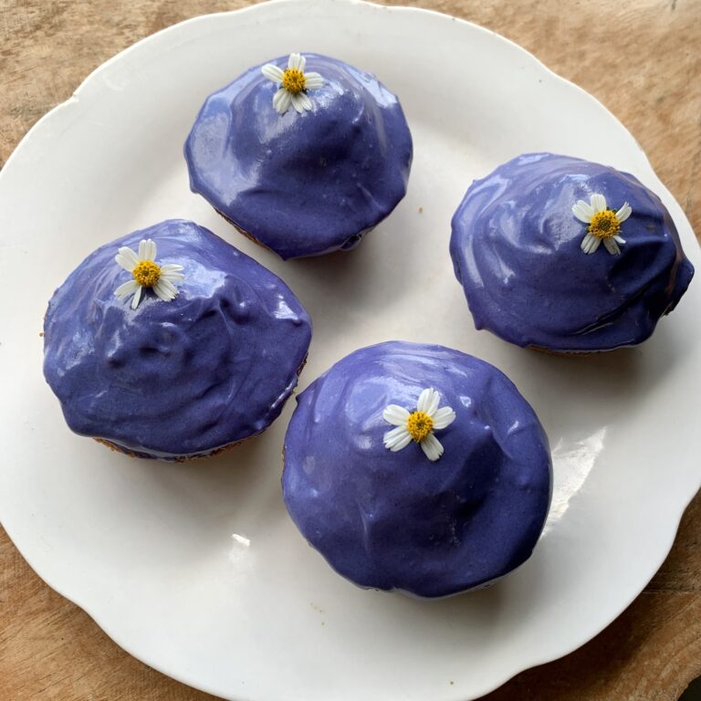 Butterfly Pea Cream Cheese Frosting