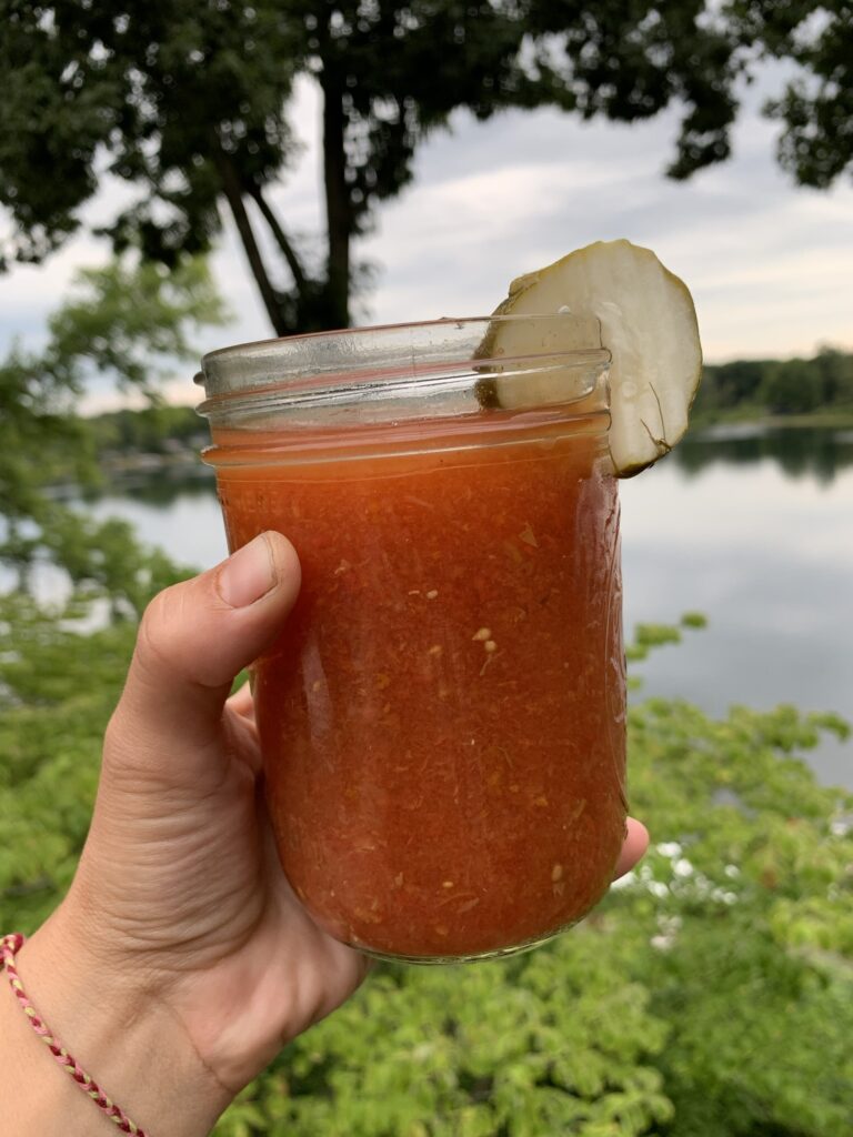 Bloody Mary with Peppercorn Infused Whiskey