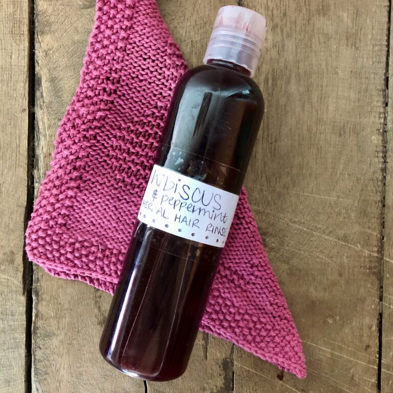 Hibiscus & Peppermint Herbal Hair Rinse