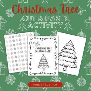 Christmas Tree Cut & Paste Activity for Kids [Printable]