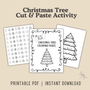 Christmas Tree Cut & Paste Activity for Kids [Printable]