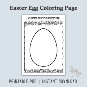 Easter Egg Coloring Page [Printable]