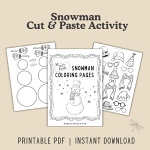 Snowman Cut & Paste Activity for Kids [Printable]