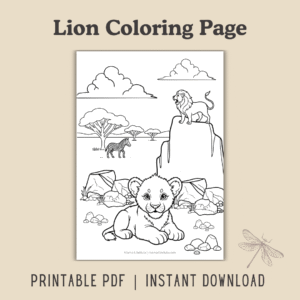 Lion Coloring Page [Printable]