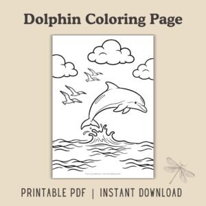 Dolphin Coloring Page [Printable]