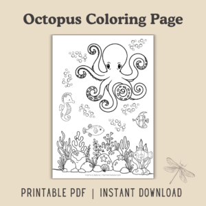Octopus Coloring Page [Printable]